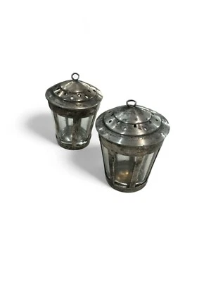 EISENBURG-LOZANO IMPORTS SILVERPLATED LANTERN SALT & PEPPER SHAKERS, ENGLAND - Image 1 of 4