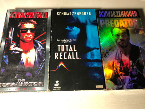 Predator / Terminator / Total Recall VHS Sci-fi Action Adventure Schwarzenegger