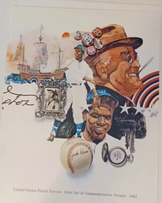 1982 Mint Set Commemorative USPS Stamp Folder with pristine Stamps; Free Ship - Image 1 of 4