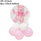 24inch Bubble Bear Balloons - Blue Pink Toy Balls Christening Baptism Decoration