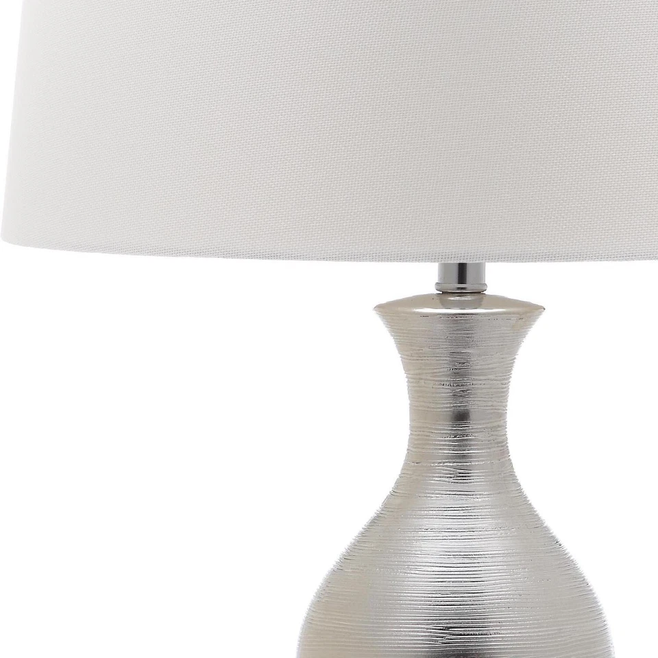 Safavieh Cahaba Ceramic Table Lamp With CFL Bulb White Shade Foto 1 de 1