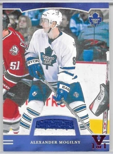 Alexander Mogilny ITG Game Worn 2 Color Toronto Maple Leafs Jersey Ruby Foil 1/1 - Picture 1 of 2