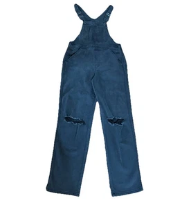 Arizona Women’s Black Distressed Overalls Size S – Ripped Knee Denim Jumpsuit - Picture 1 of 11
