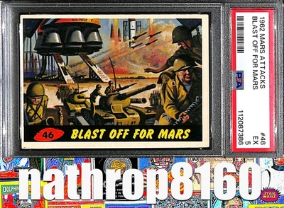 1962 Topps Mars Attacks Trading Card #46 Blast Off For Mars PSA 5 EX 8307 - Image 1 of 4
