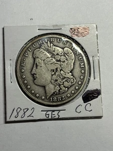 1882-CC Morgan Silber Dollar Sehr schön zirkuliert Tough Date CC - Bild 1 von 4