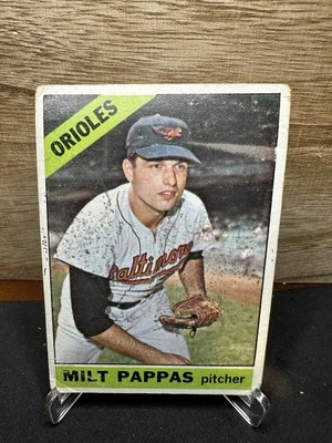 1966 66 OPC O-Pee-Chee Baseball Card  #115 Milt Pappas, Baltimore, Orioles - Image 1 of 2