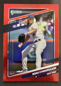 2021 Panini Donruss #72 Noah Syndergaard Holo Red New York Mets - Imagen 1 de 2