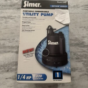 SIMER TAUCHPUMPE NUTZPUMPE 1/4 PS MODELL 2305 1320 GALLONEN PRO STUNDE - Bild 1 von 5