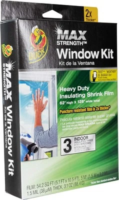 Duck MAX Strength Heavy Duty Insulating Film Window Kit, 3 Windows, Red  - Image 1 of 4
