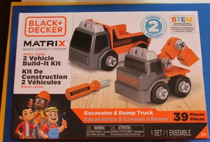 BLACK AND DECKER EXCAVATPR & DUMP TRUCK DAMAGE TO BACK OF BOX- SEALED - Picture 1 of 6