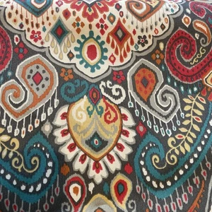 Sun N Shade Waverly 28” x 2 yd Outdoor Tribal Paisley Indie Colorful Print - Picture 1 of 4