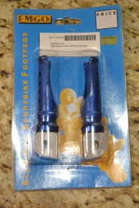 New Emgo Aluminum Yamaha Sportbike Footrest Slash Cut Blue 50-11243A YZF FZR - Picture 1 of 2