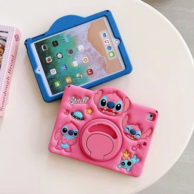 Stitch Kid Stand Case Cover For iPad 2025 11th A16 10th 10.9" mini 7 6 Air Pro - Image 1 of 4