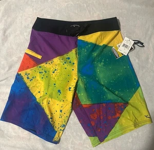 Lost Surfboards ResinWorks Intersect Boardshorts Größe 30 Neu mit Etikett Color Splash - Bild 1 von 9