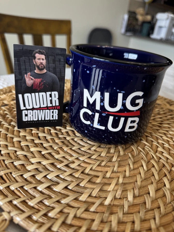 Taza de café grabada más fuerte con Crowder moteada blanca/roja letras TAZA CLUB Foto 1 de 1