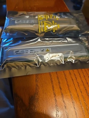 (2)USED SAMSUNG KOREA 2 X 64MB PC600-53, 64MB / 4, ECC NON ECC MR16R0824BN1-CG6 - Image 1 of 2