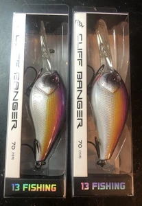 (2) 13 Fishing Cliff Banger 70 Crankbait - #18 Purple Lila - Auslaufmodell - Bild 1 von 4