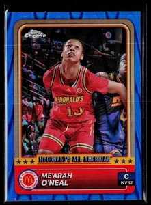 2024 Topps Chrome McDonald's #20 Me’Arah O’Neal Blue RayWave Refractor - Picture 1 of 2