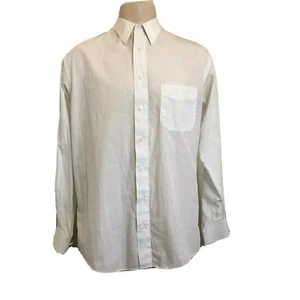 Burberrys of London Dress Shirt 15 1/2 35 Solid White Cotton Long Slv Mens Shirt - Picture 1 of 5