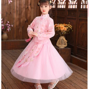 Chinese Traditional Dress Hanfu Baby Girl Cheongsam Embroidered Tang Suit - Picture 1 of 15
