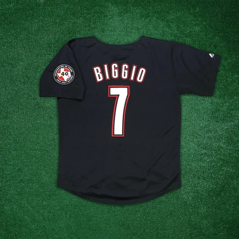 Craig Biggio 2001 Houston Astros Men's Alternate Black Jersey w/ 40th Patch Cover