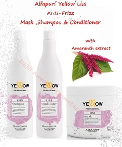 Alfaparf Yellow Liss Mask Anti-Fizz Mask + Shampoo + Conditioner (3 x 500 ml) - Picture 1 of 1