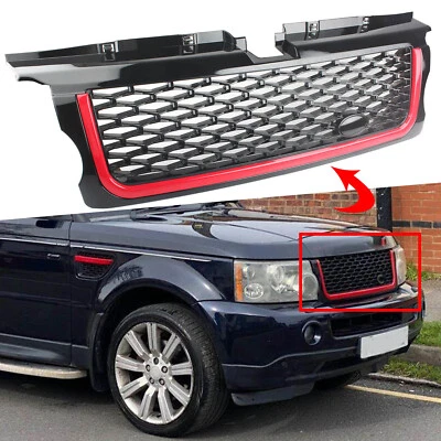 Ajuste para Land Rover Range Rover Sport 2005-2009 parrilla delantera malla ventilación moldura Foto 1 de 4