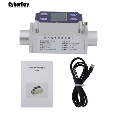 0-500L/min Air Flow Meter Flow Meter Thermal Gas Flow Meter with RS485 G1/2 - Image 1 of 4