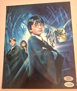 FOTO 8X10 FIRMADA POR DANIEL RADCLIFFE AUTOGRAFIADA HARRY POTTER EMMA WATSON CERTIFICADO DE AUTENTICIDAD PSA - Imagen 1 de 3