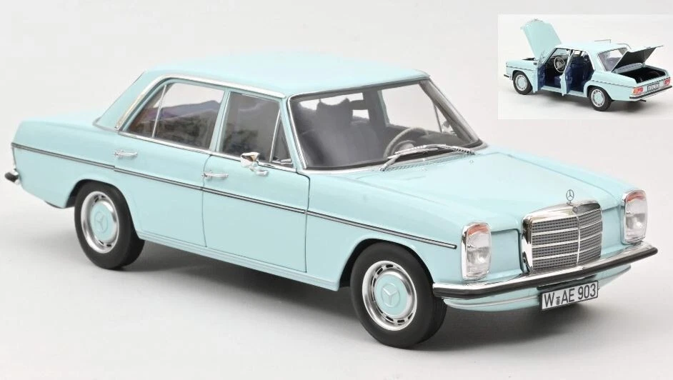 Norev 1:18 183777 Mercedes Benz 200 1968 Light Blue NEW - Immagine 1 di 1