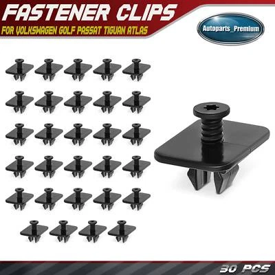 30Pcs Nylon Bumper Mounting Spoiler Rivet Retainer Clip Fasteners for Volkswagen - Image 1 of 4