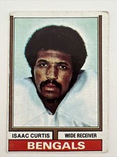 TOPPS NFL 1974 Card ISAAC CURTIS Cincinnati Bengals #315 Good+! 🏈