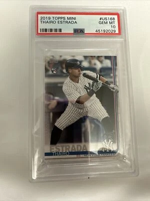 2019 Topps Mini Thairo Estrada US 168 PSA 10 Rookie Card RC Yankees SF Giants - Image 1 of 4