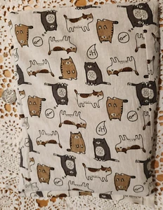Lavender Cats WHEAT bag #1198 Cotton Heat cramps PAIN RELIEF hips back neck - Picture 1 of 3