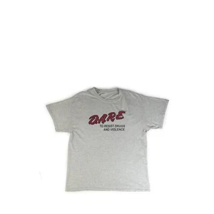 Vintage 1990's Dare To Resist Drugs Thrashed Tee Shirt - Bild 1 von 5