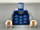LEGO Female Minifigure Torso Dark Blue Sweater with Pink Berries Dark Gray Arms 