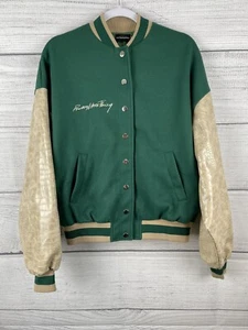 WOMEN'S/ GIRLS " PRETTYLITTLETHING" VARSITY JACKET Snap Buttons. Size 4 - Picture 1 of 8