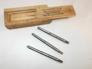 Taps, (1) Set of (3) CARD #10-32 NF, 4 Flute, HSS, Taper, Plug & Bottoming Taps - Picture 1 of 4