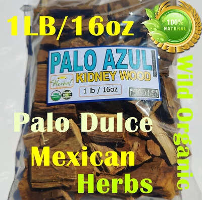 Palo Dulce, palo azul, palo azul, madera de riñón, madera de riñón ayuda de desintoxicación natural 16 oz Foto 1 de 4