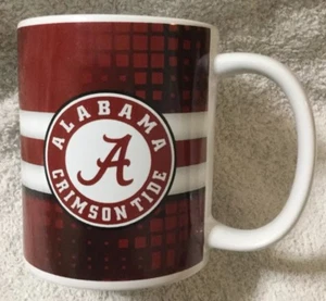 Alabama Crimson Tide White Coffee Mug Cup Tea Drink Sport Ceramic Glass NCAA NIB - Picture 1 of 4
