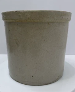 Antiker hellbrauner Topf aus Kansas Steinzeug unbeschriftet 5,75 Zoll x 6,25 Zoll - guter Zustand - Bild 1 von 10