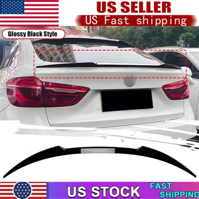 Para BMW X6 F16 2015-2019 Estilo M4 Alerón Trasero Alerón Ala Brillo Labial Negro Foto 1 de 4
