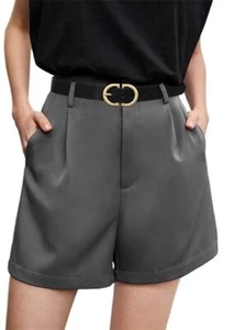 Women Leather Belt Fashion Double Gold Curved Buckle Thin Ladies Waist Dress ... - Picture 1 of 8