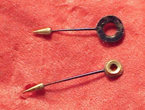 SELTENE FUSEE TASCHENUHR STAHL & GOLD ZEIGER 16MM LÄNGE MIN 1MM QUADRATISCH 2,36MMSTUNDE - Bild 1 von 3