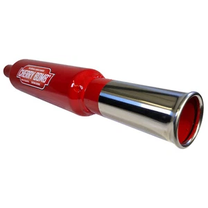 Original Neu Kirschbombe Auspuff Rückseite Box, Universalausstattung Runde Spitze Rot - Bild 1 von 4