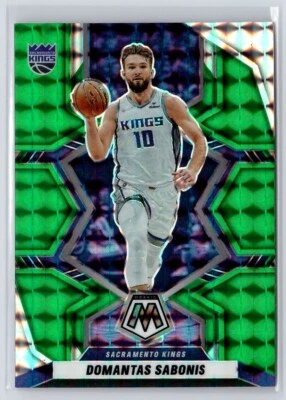 2021-22 Panini Mosaic Green Mosaic Prizm #42 Domantas Sabonis Sacramento Kings - Image 1 of 2