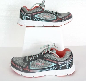 FILA DLS Foam Gray Orange Blue Athletic Running Tennis Shoes Women's Size 8 EUC - Picture 1 of 12