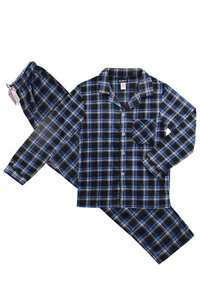Warm Men's Fleece Plaid Soft Pajama PJ Set Top Bottom Winter Size S M L XL 2XL - Picture 1 of 18