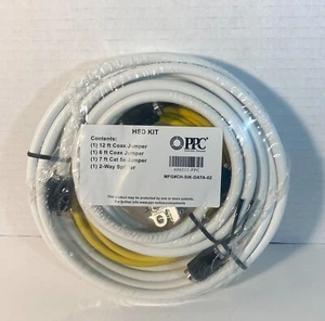 HSD Kit 7 ft Cat 5e  & 6 ft and 12 ft. Coax Jumper Cables With 2-Way Splitter - Picture 1 of 4