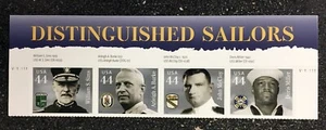 2010USA #4440-4443 44c Distinguished Sailors - Header Plate Strip of 4 mint - Picture 1 of 1